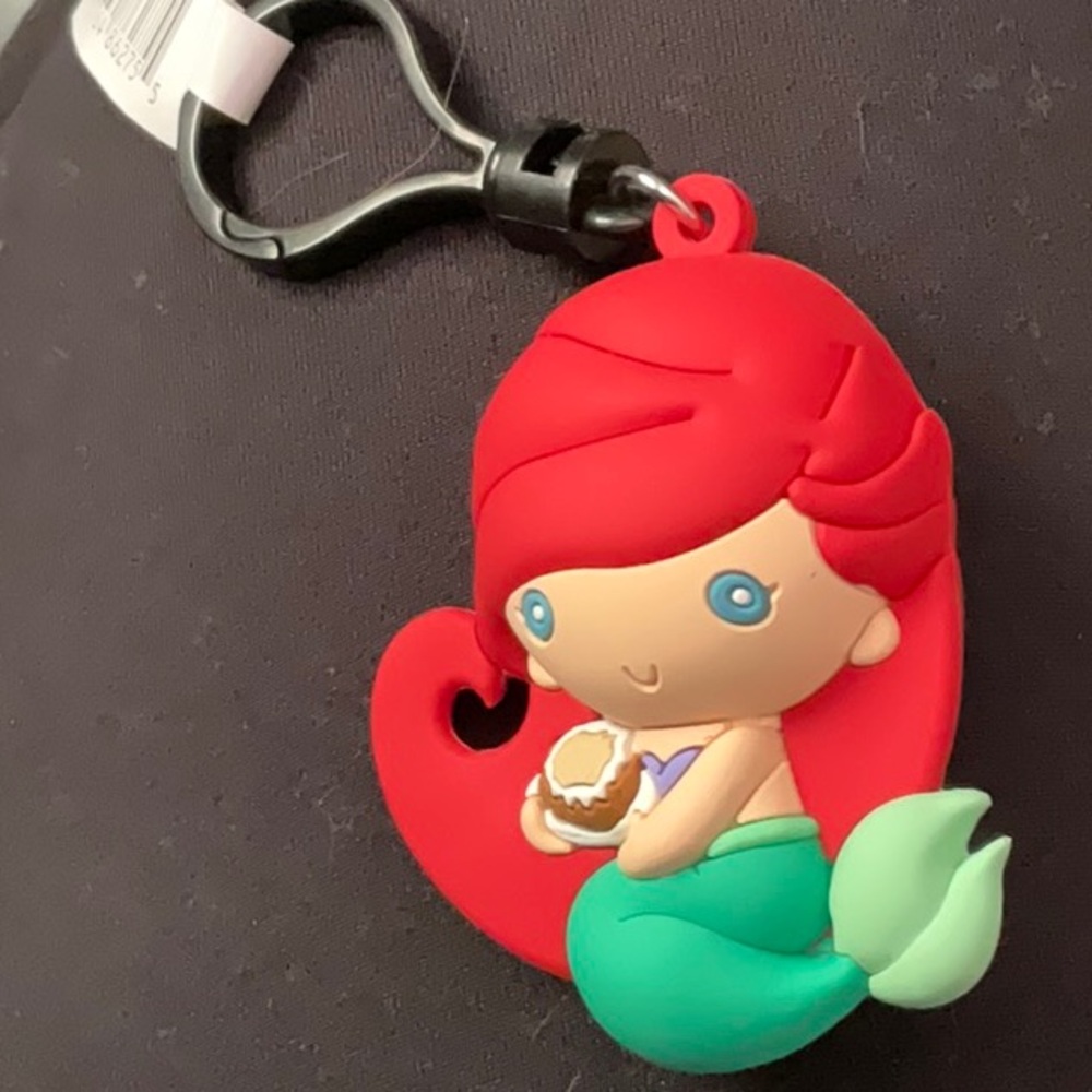 Ariel Mermaid Keychain with Red and Green Colors